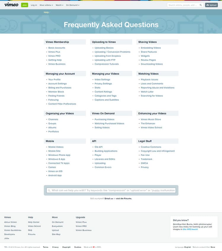 build faq page