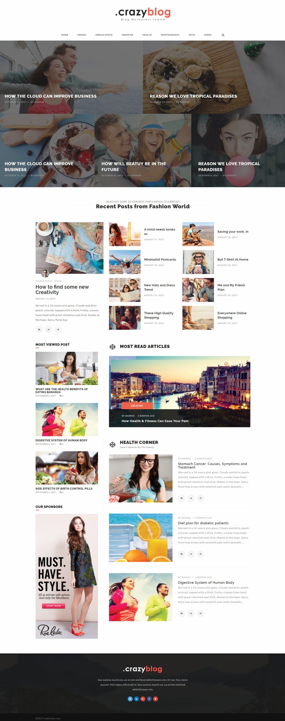 CrazyBlog - Blog or Magazine for Adsense