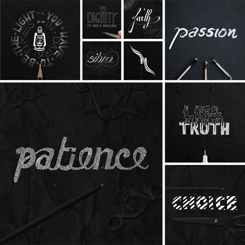 Typographic Artwork Illustrations