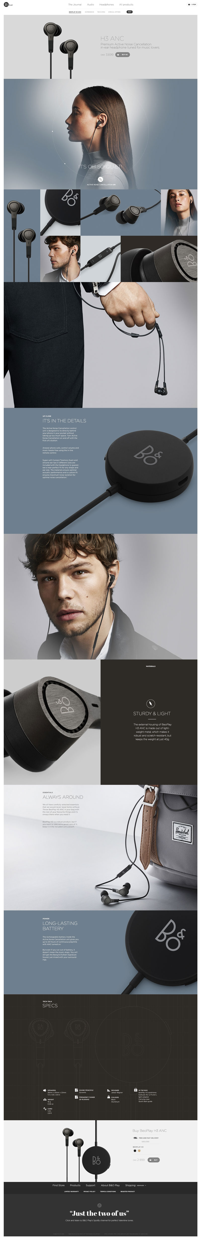 Product BeoPlay H3 Web Design Inspiration