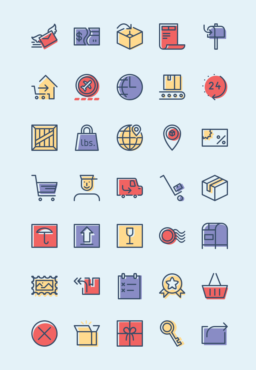 Free Checkout and Delivery Icons