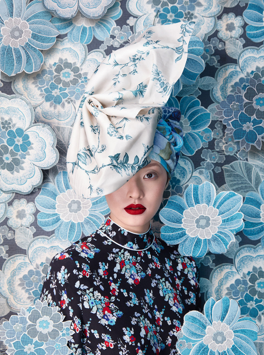 Harper's Bazaar Flower Fashion Photography