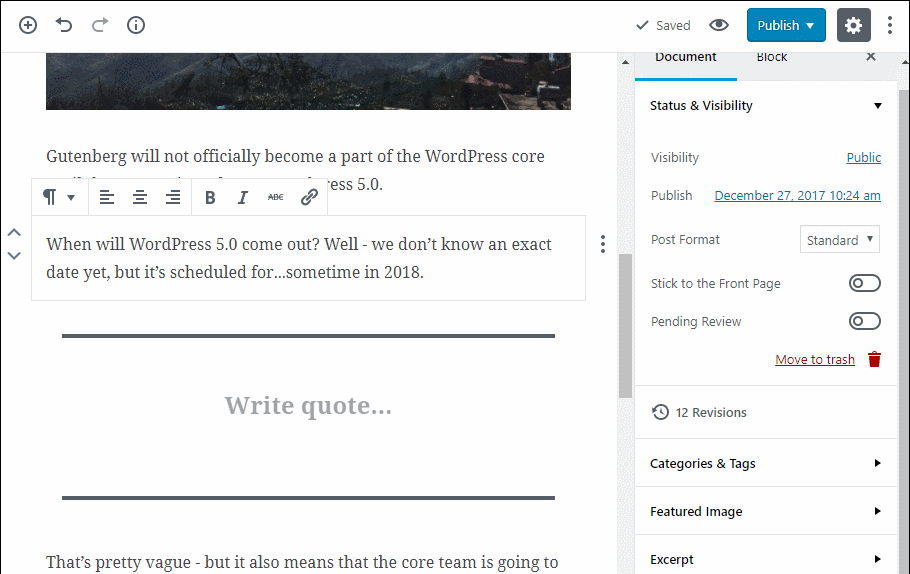Getting started with Gutenberg plugin