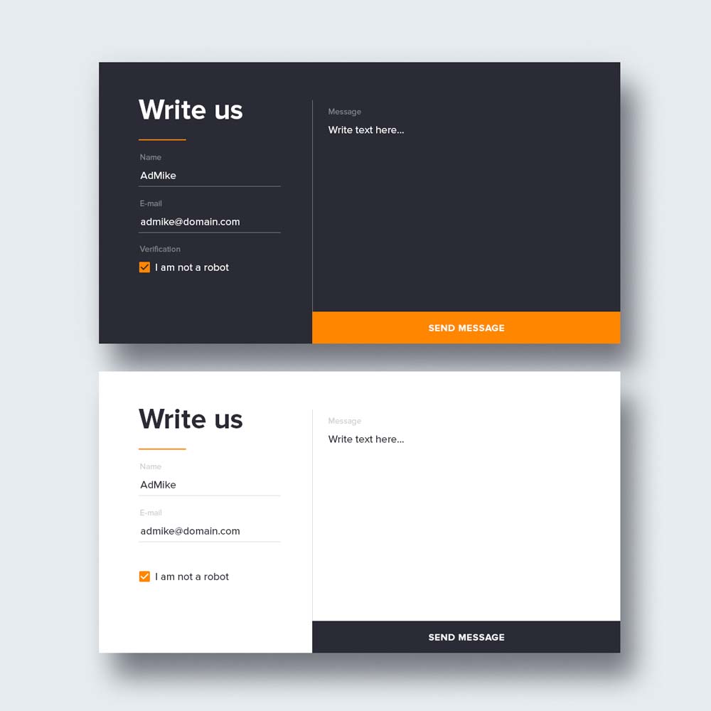 Contact Us Page Designs 