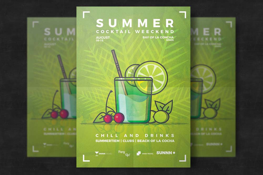 Summer Cocktail Flyer Template