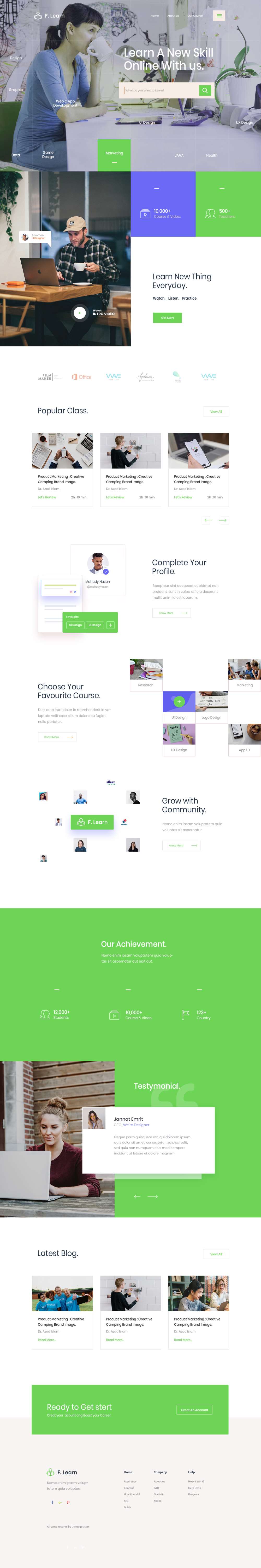 Online Learning Web Design Inspiration