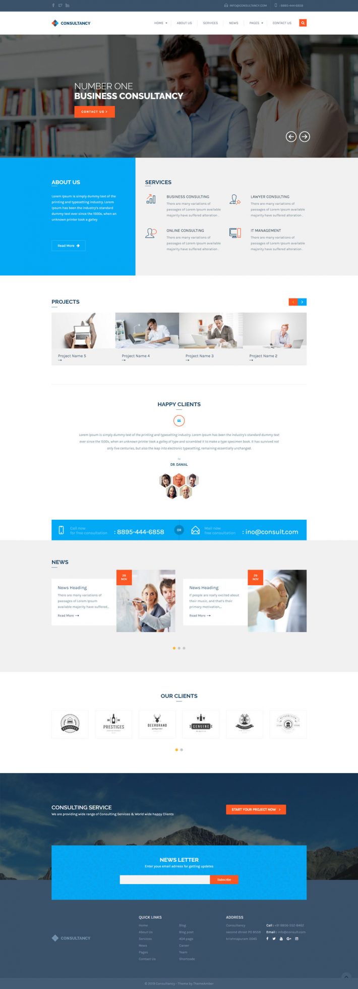 Consultancy & Business WordPress theme