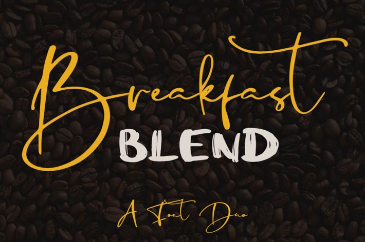 Breakfast Blend Brush Free Fonts for Designers