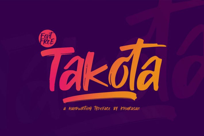 Takota Brush Font Free