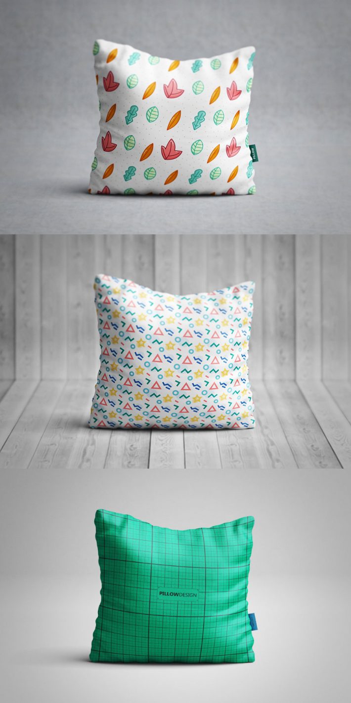 Square Pillow Mockup PSD
