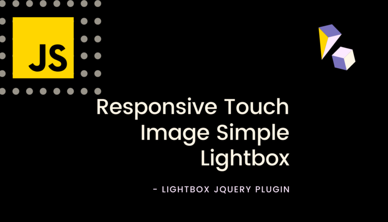Responsive Touch Image Simple Lightbox jQuery Plugin