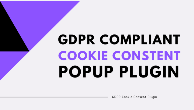 jQuery GDPR Compliant Cookie Consent Popup Plugin