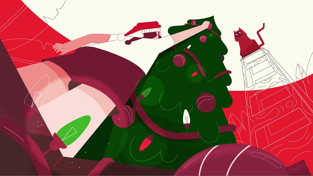 Coca-Cola Xmas Cards Illustration
