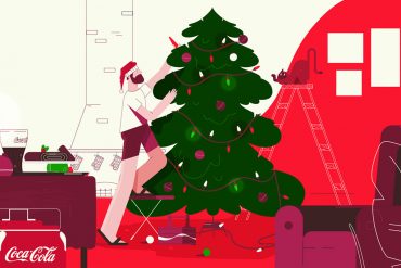 Coca-Cola Xmas Cards Illustration