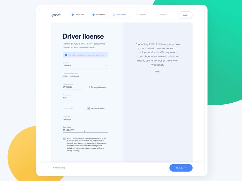 Web Form Design Examples