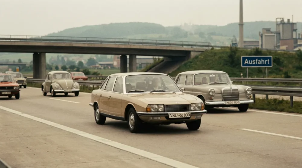 Classic NSU Ro 80 car with rotary engine