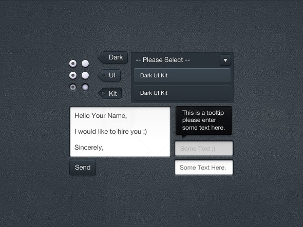 Dark UI kit-2
