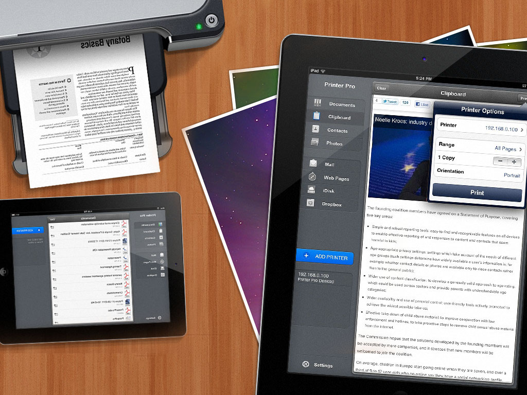 printing ipad apps