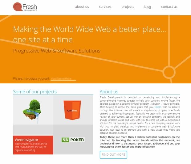 Clean web design