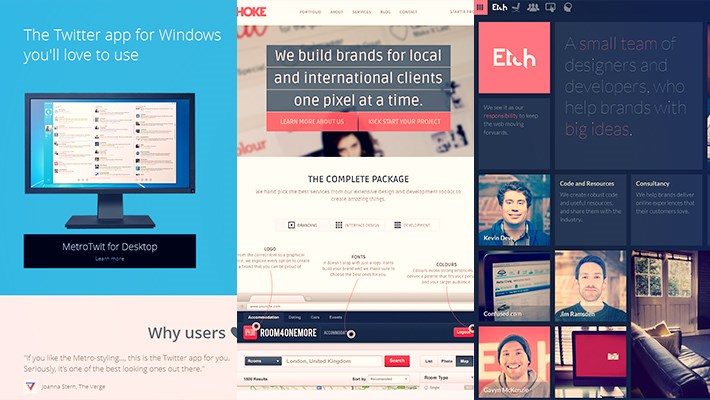 Flat web design inspiration