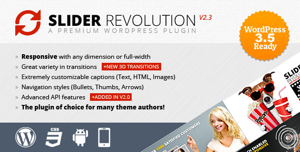 Revolution Slider Responsive WordPress Plugin