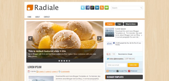 Collection of free blogger templates