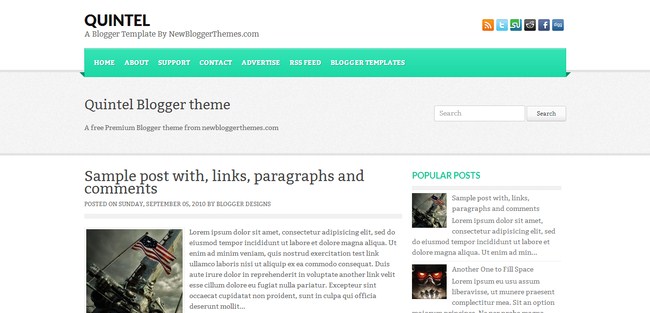 Quintel Blogger Template