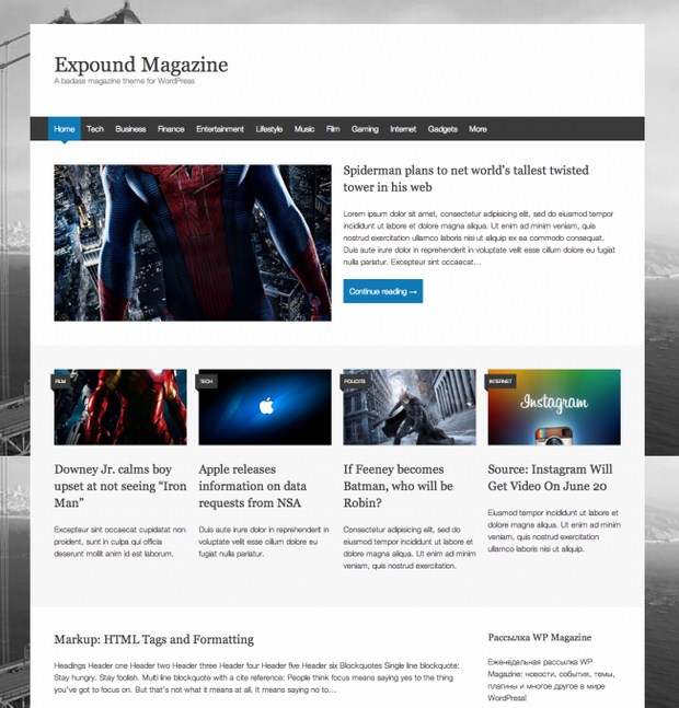 Expound wordpress theme