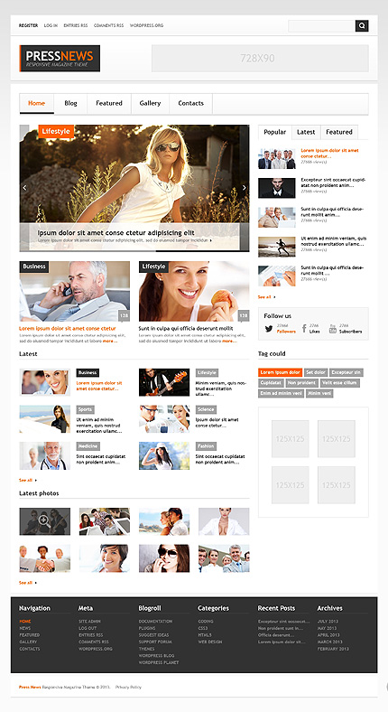 Newest WordPress Themes