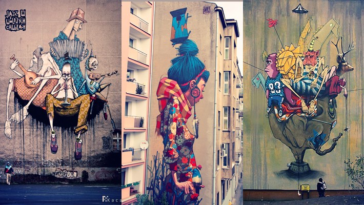 Creative Street Art Wall Murals by Etam Cru