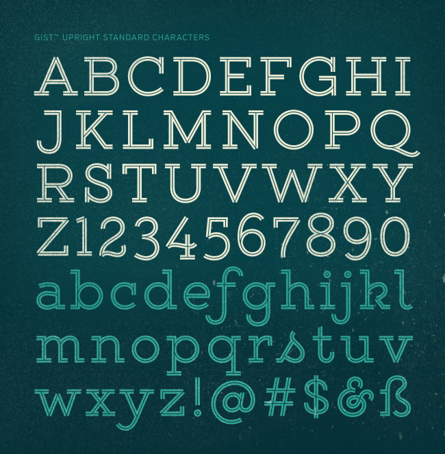 Gist fonts family