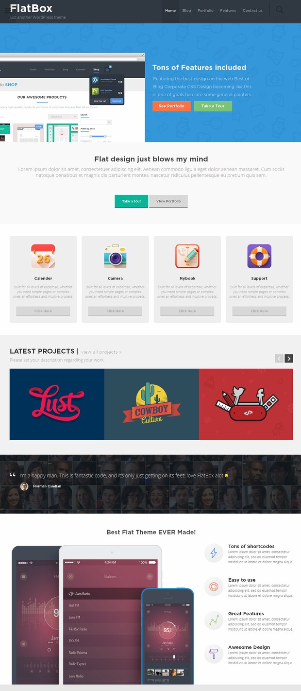 20 Greatest Flat WordPress Themes