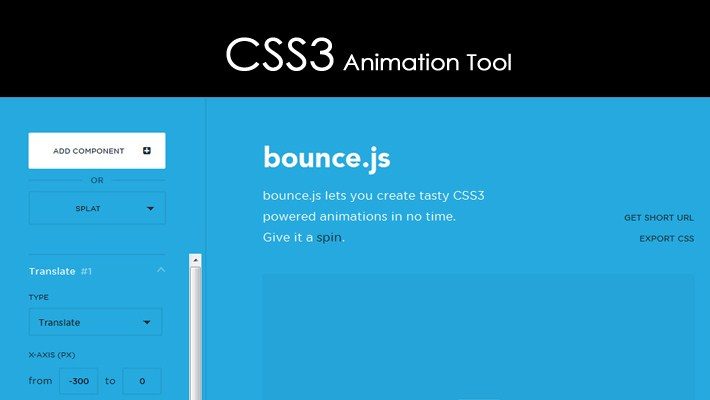 Generate CSS3 Animation Tool with Bounce-js