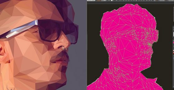 How to Create a Low Poly Art Self Portrait Tutorial