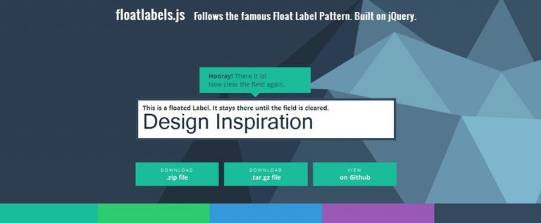 floatlabels.js Float Label Pattern