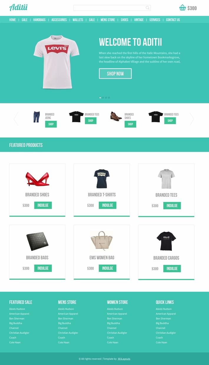 Free Template Ecommerce with Responsive Design