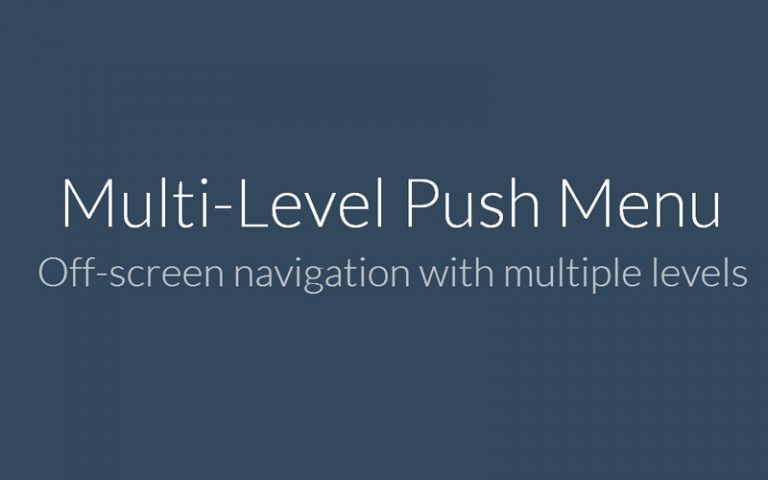 Multi-Level Off-Canvas Menu