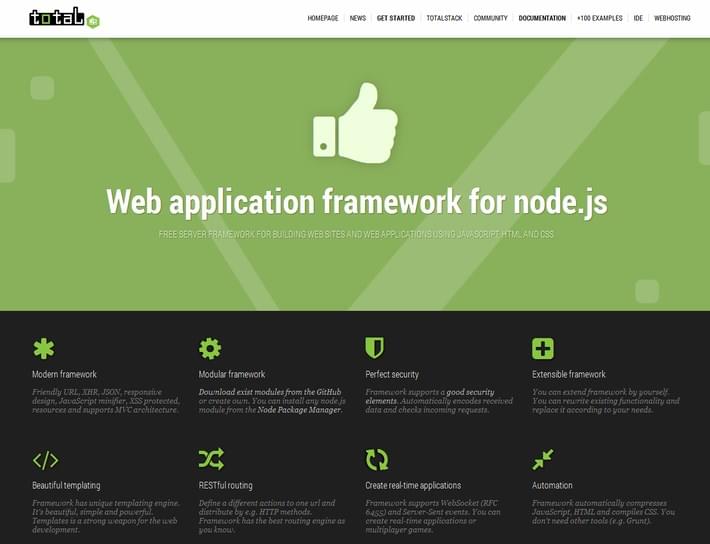 total.js - Node.js Web Development Frameworks