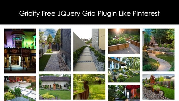 Gridify Free JQuery Grid Plugin Like Pinterest