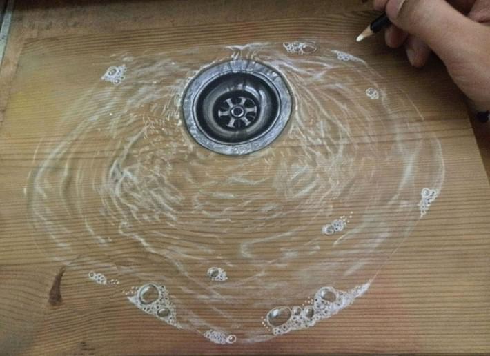 Hyper Realistic Drawings on Wooden Boards