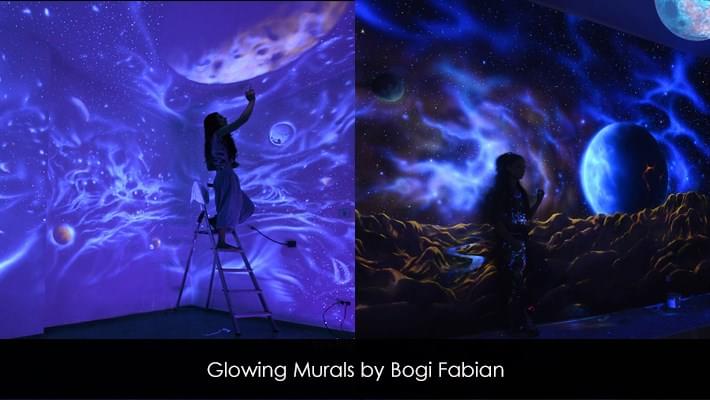 Glowing Murals to Create Dreamy Atmosphere by Bogi Fabian