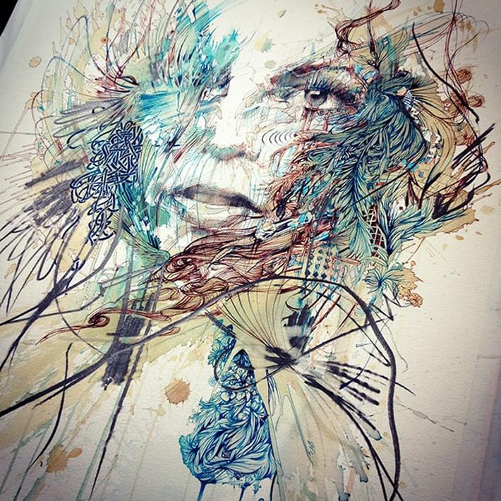 Ink and Tea Portraits at London Art Fair