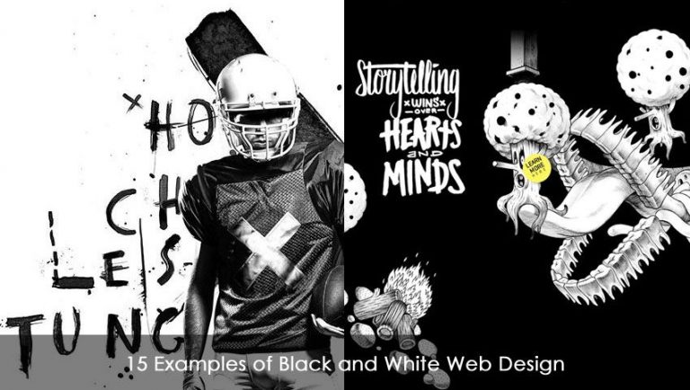 15 Examples of Black and White Web Design