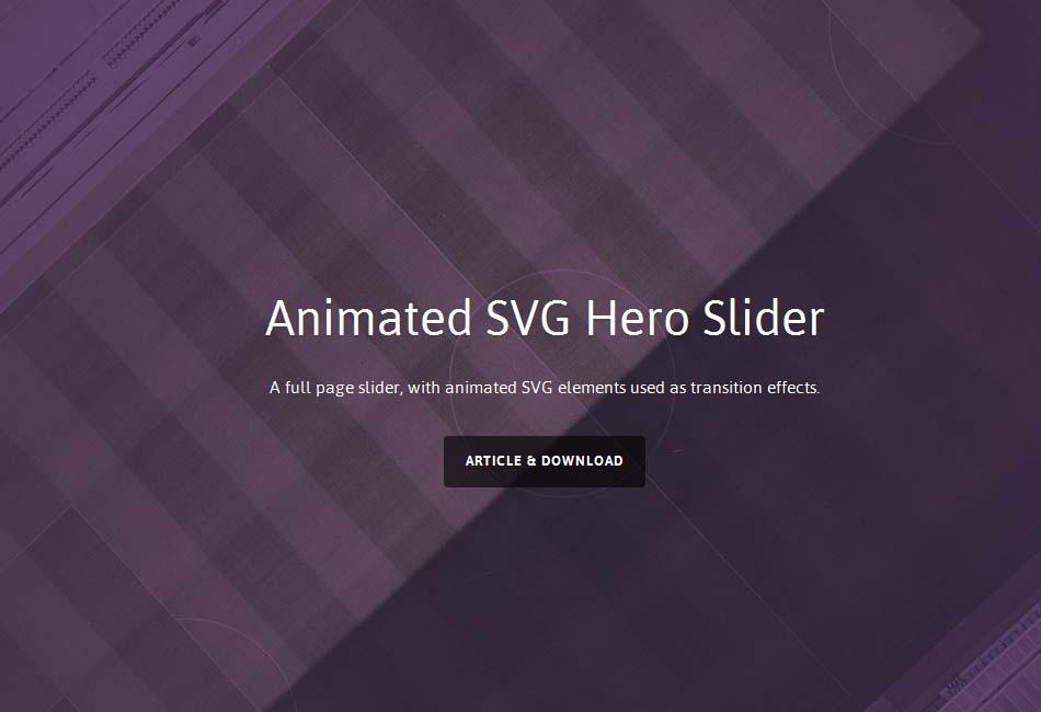 Full Page Animated SVG Hero Slider