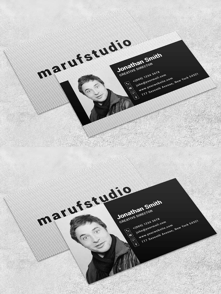 Black-Bold Free PSD Business Card Template