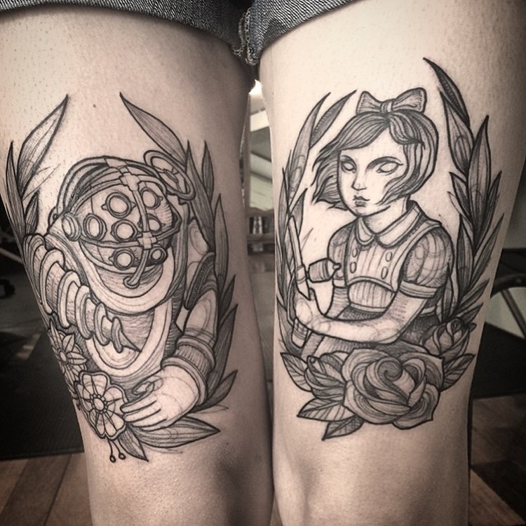 Artist-makes-Tattoos-that-Look-like-Pencil-Drawings