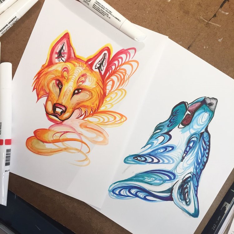 Pencil-and-Marker-Illustrations