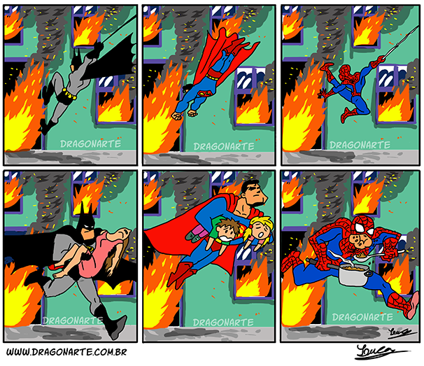 Superman vs Batman Funny Comics 