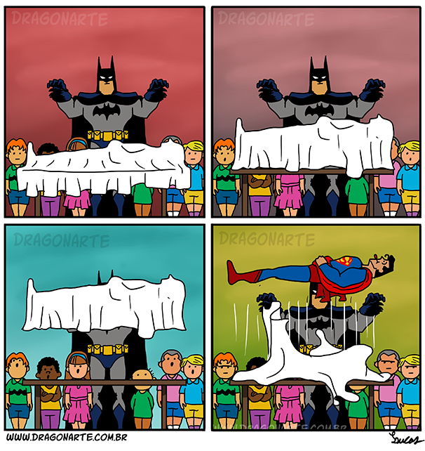 Superman vs Batman Funny Comics by Dragonarte