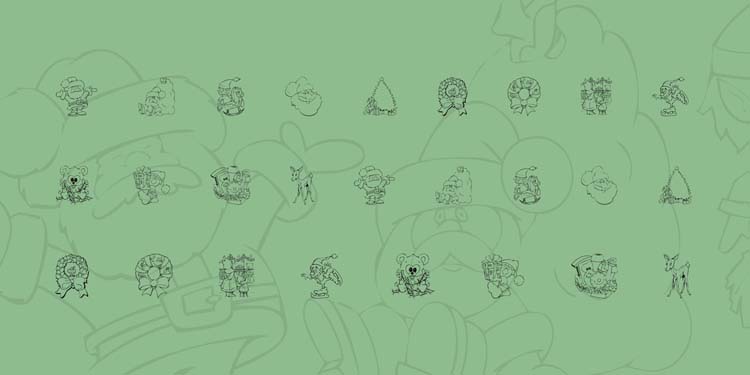 kr-christmas-color-me-font